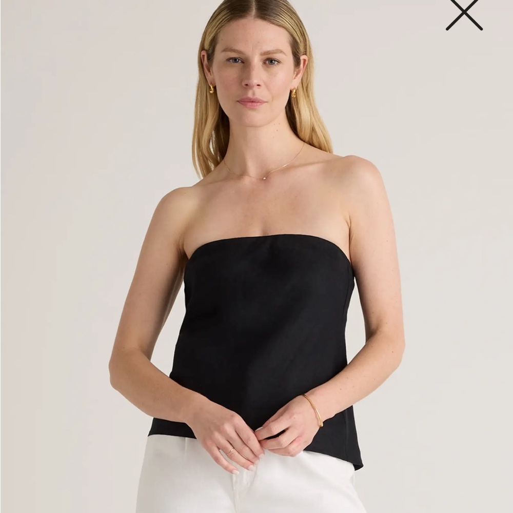 Quince - 100% European Linen Strapless Top - Picture 1 of 8